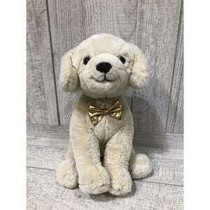 FAO Schwarz Golden Labrador Retriever Puppy Dog Plush Stuffed Lab EUC 12” Yellow
